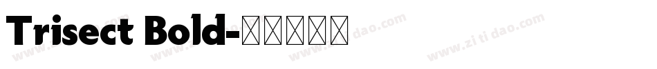 Trisect Bold字体转换